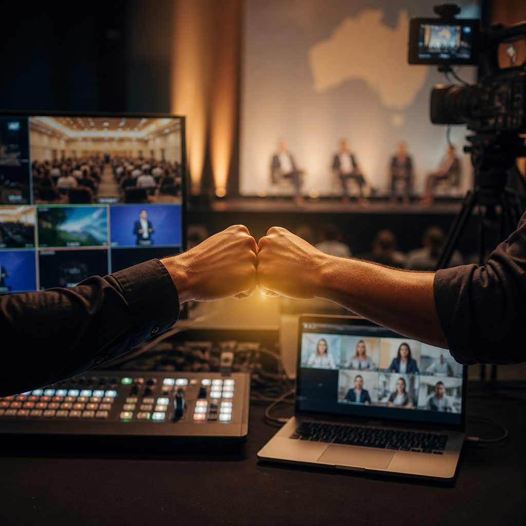 Hybrid event broadcast Australia